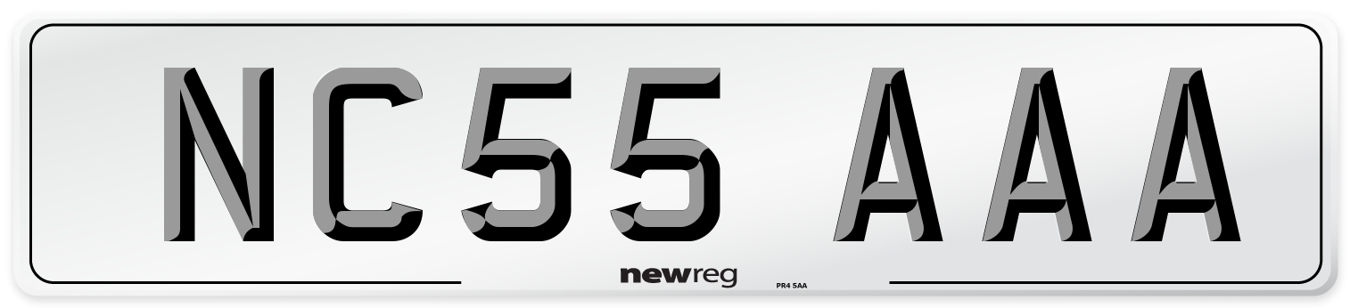 NC55 AAA Number Plate from New Reg